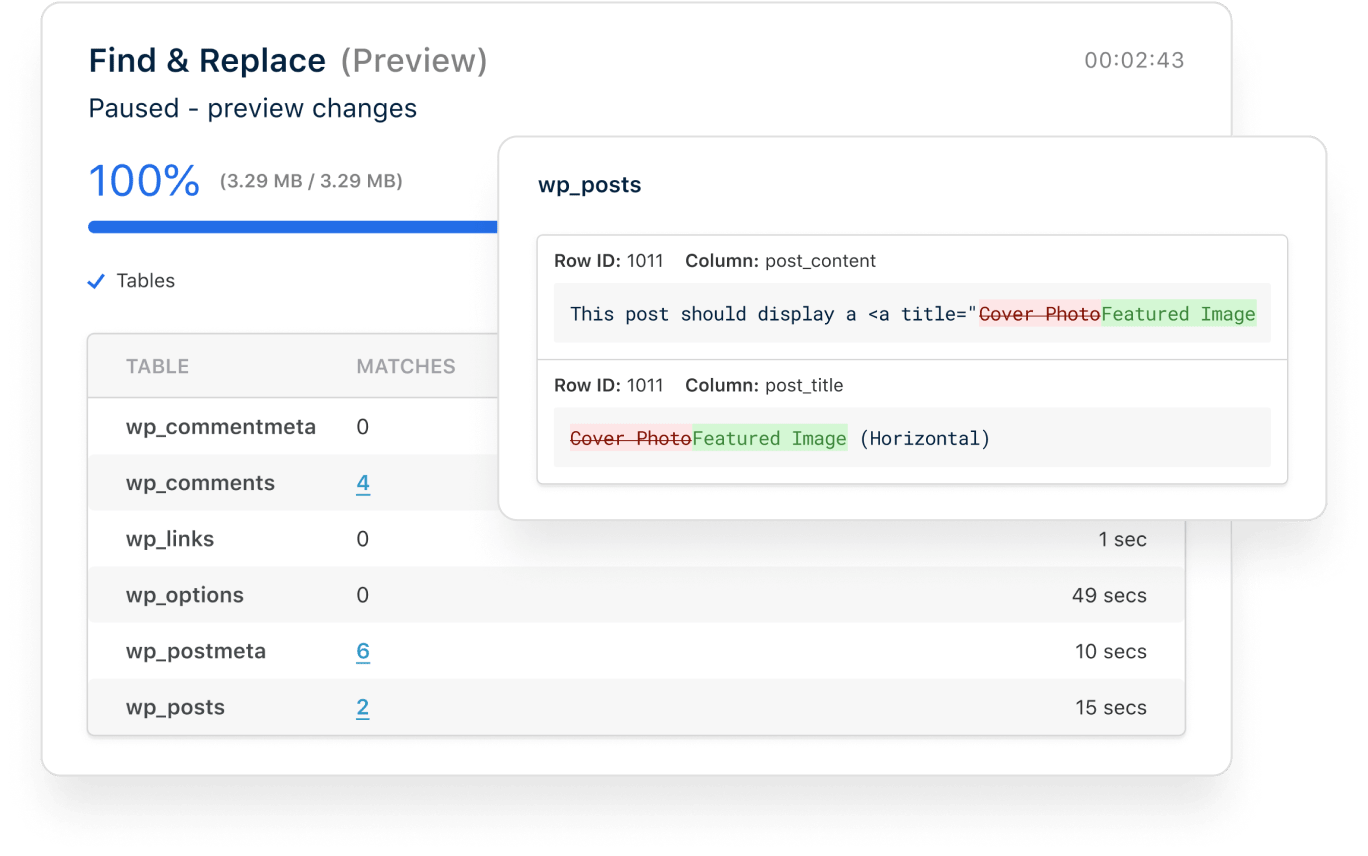 Preview Find & Replace