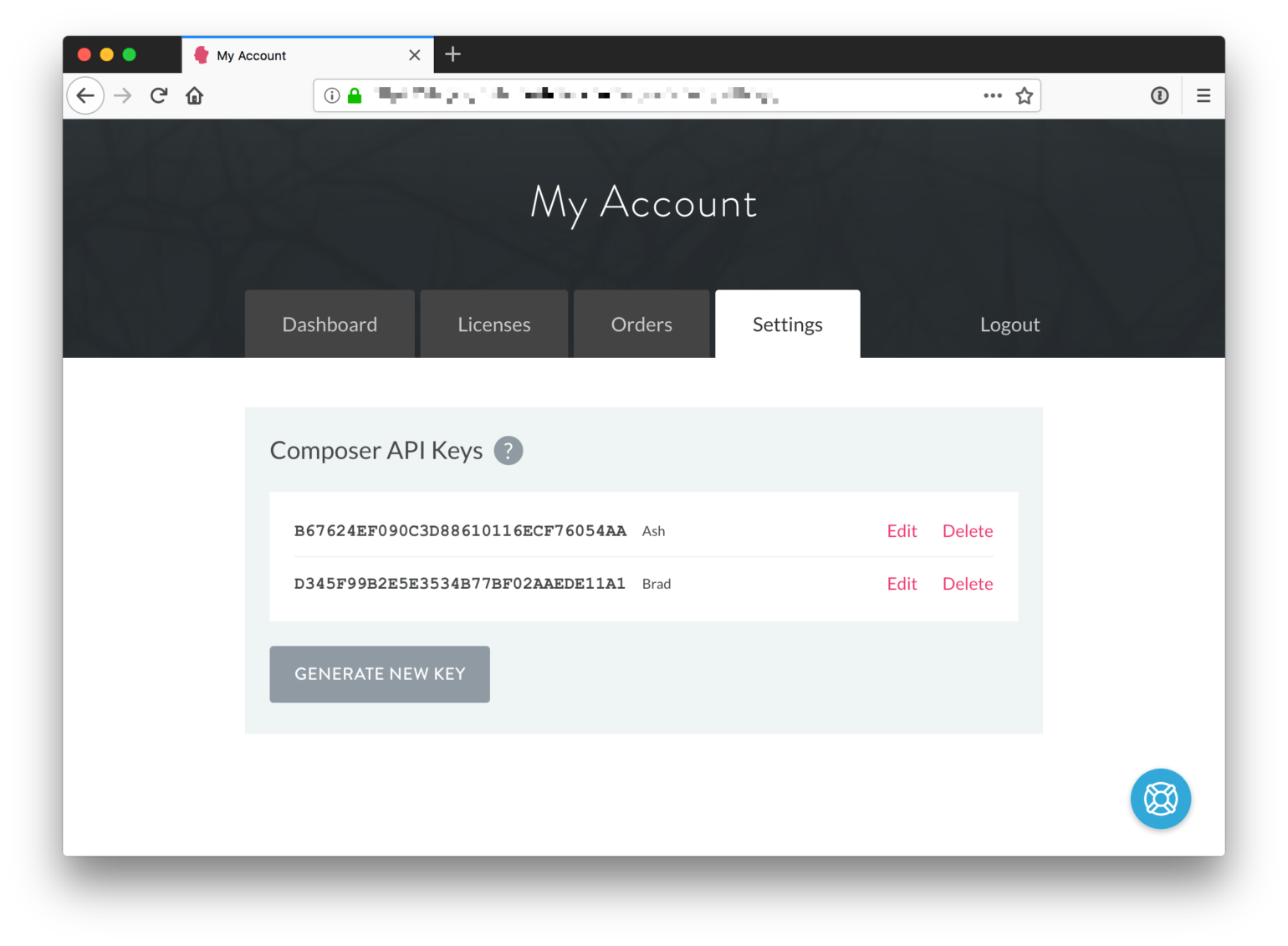 Composer API Key
