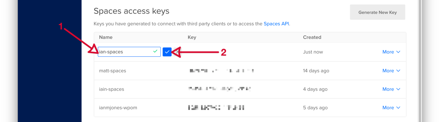 WP Offload Media - DigitalOcean Spaces Quick Start Guide - Name API Token