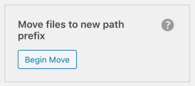 WP Offload Media's Move files to new path prefix tool