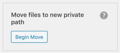 WP Offload Media's Move files to new private path tool