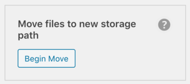 WP Offload Media's Move files to new storage path tool