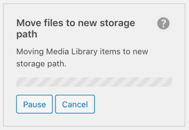 WP Offload Media's move public objects tool in progress
