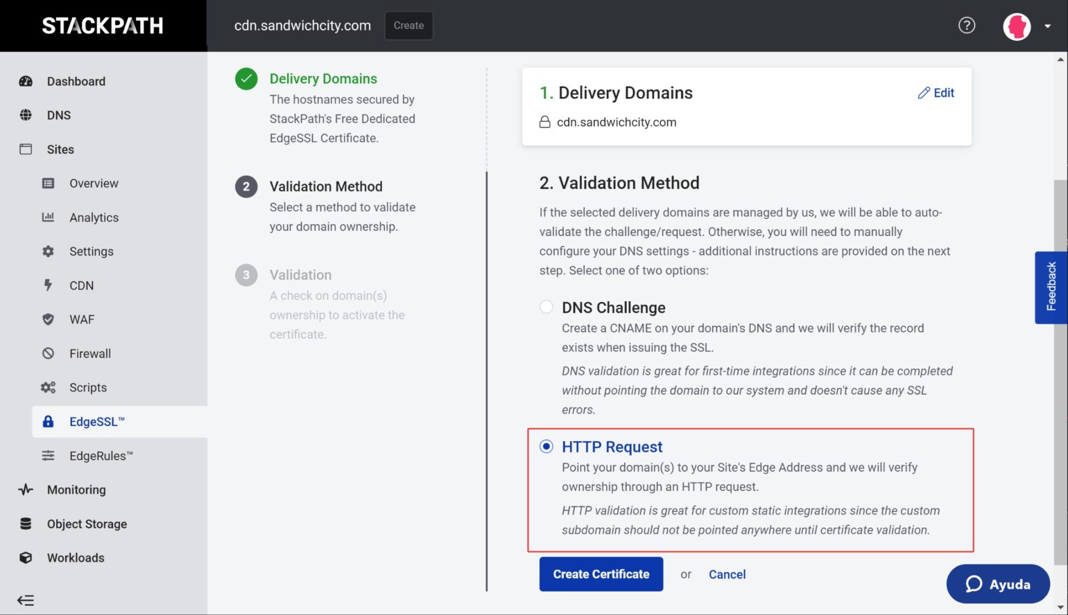 StackPath setup - EdgeSSL response headers