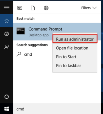 Start cmd.exe as an administrator.