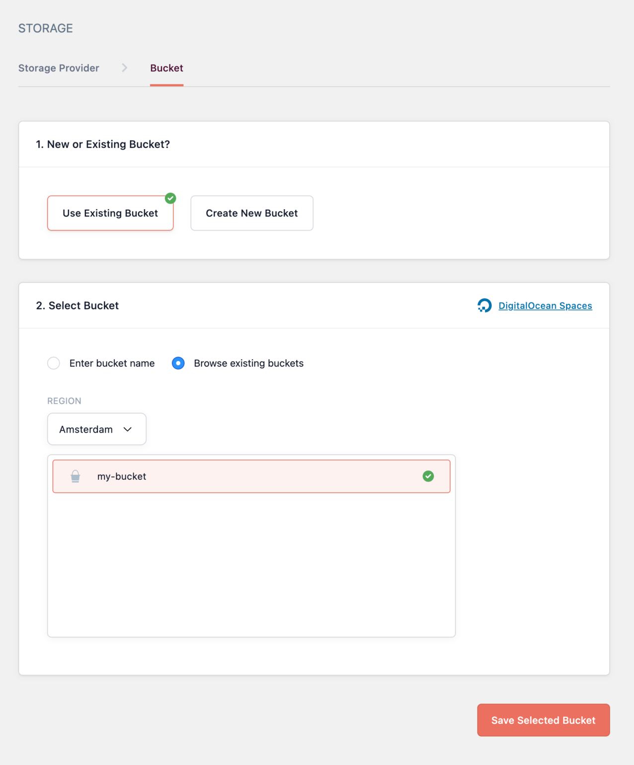 Browse Bucket for DigitalOcean Spaces in WP Offload Media