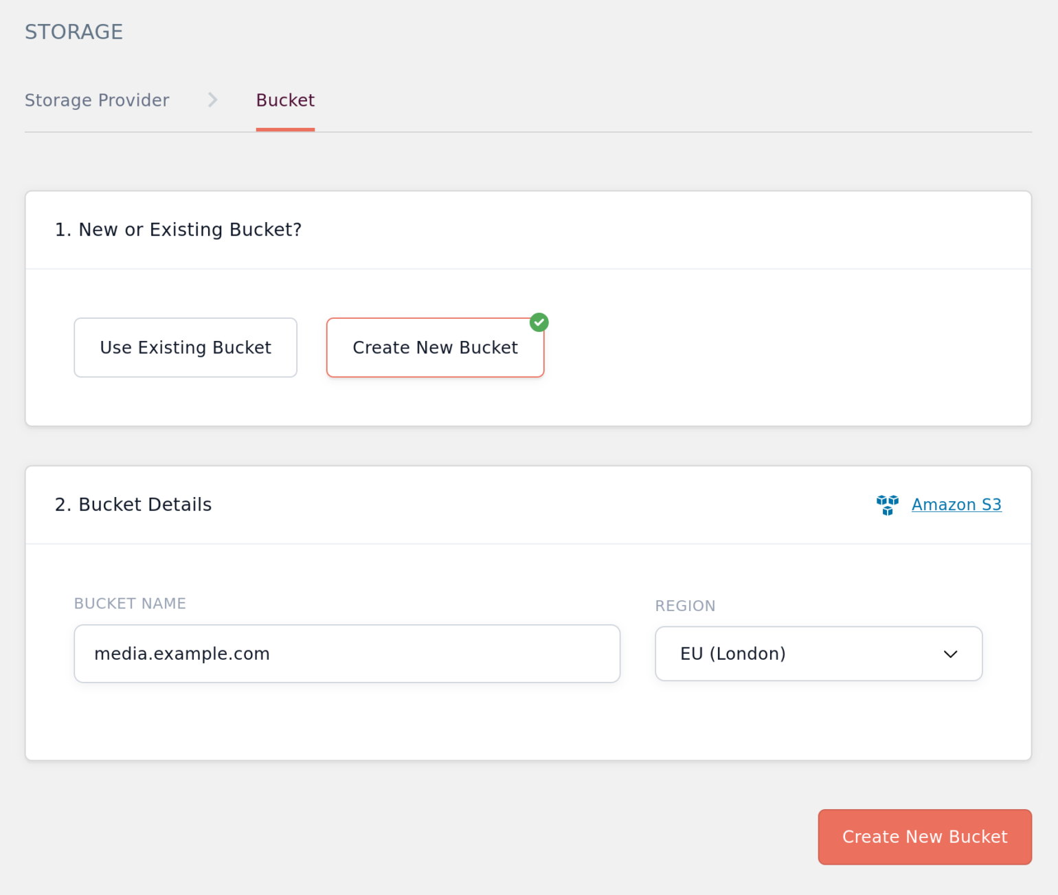 Create New Bucket for Amazon S3 in WP Offload Media