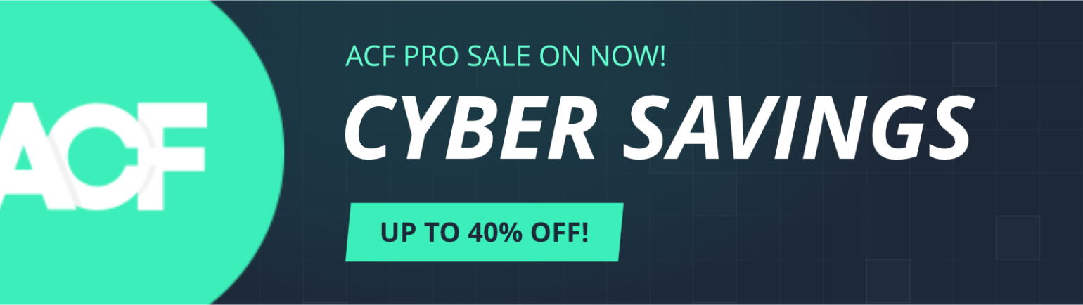 ACF 2023 Cyber Sale Banner. 
